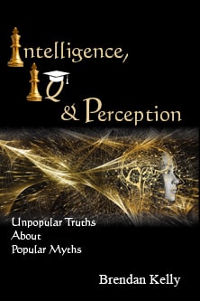 This is the image of the front cover of the book Intelligence, IQ and Perception, published in 2022.